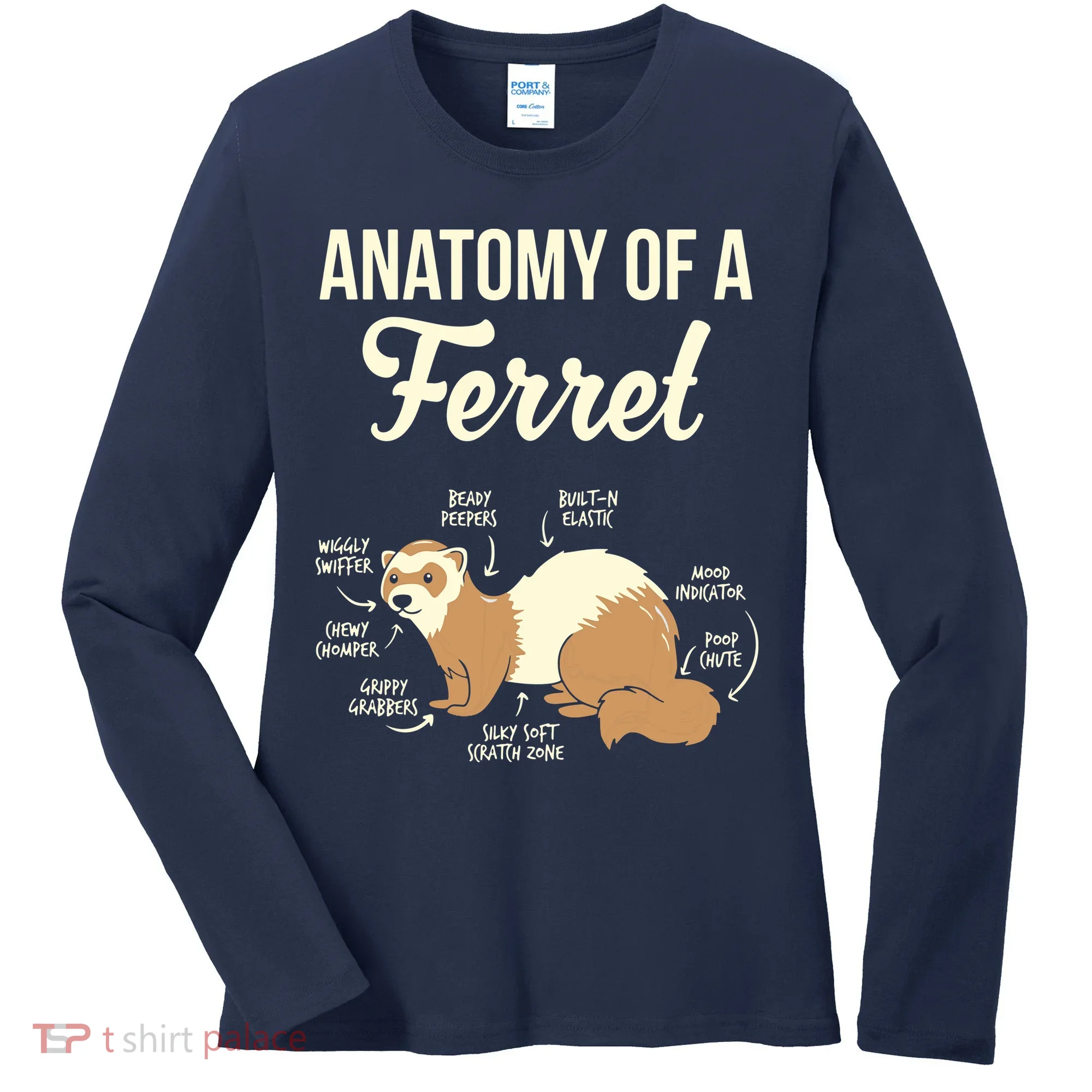 Ferret Anatomy Women's Long Sleeve Shirt