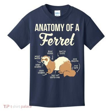 Ferret Anatomy Kids T-Shirt