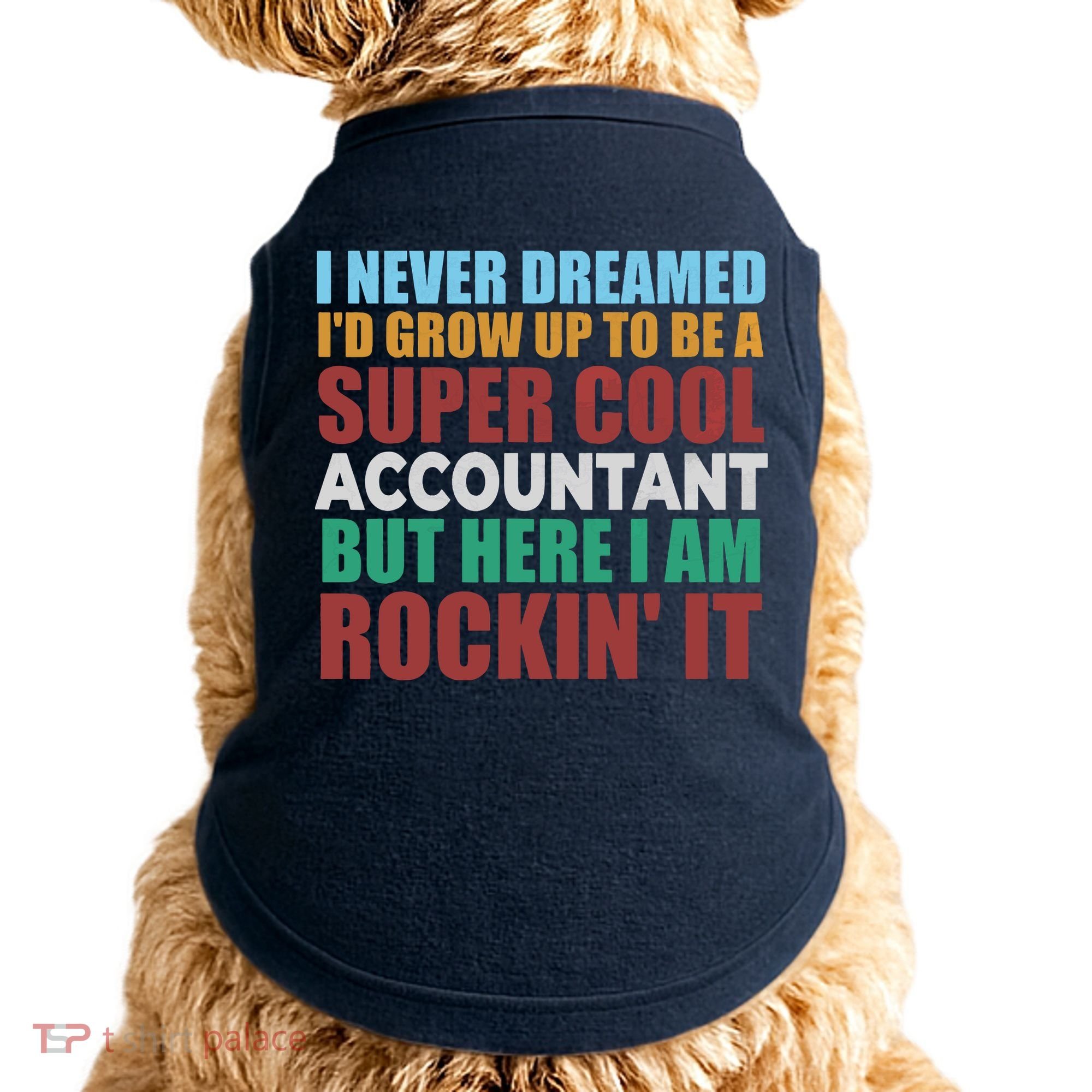 Funny Accountant Gift Accounting Major Bookkeeper CPA Retro Doggie Tank