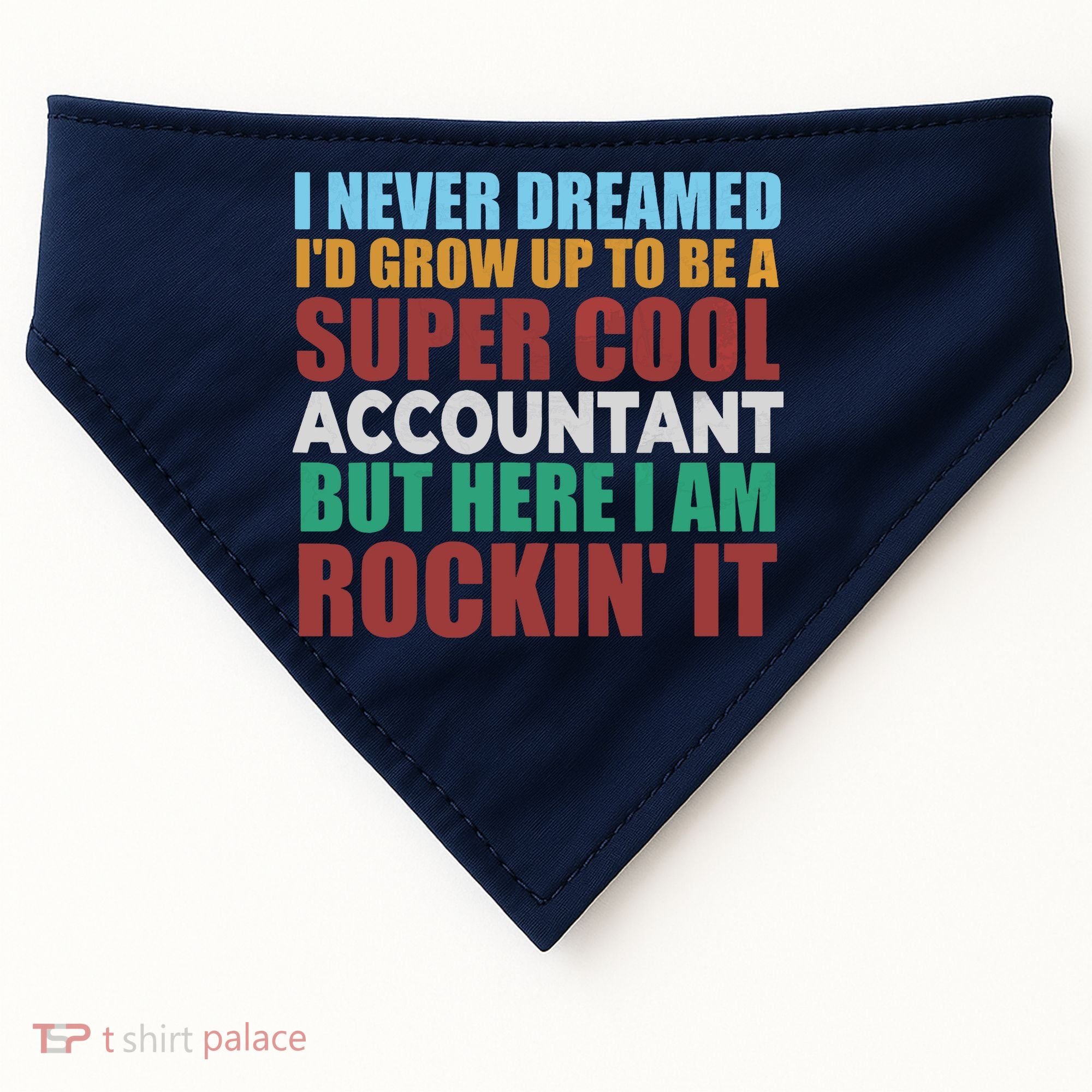 Funny Accountant Gift Accounting Major Bookkeeper CPA Retro USA-Made Doggie Bandana