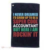 Funny Accountant Gift Accounting Major Bookkeeper CPA Retro Golf Towel thumb 0