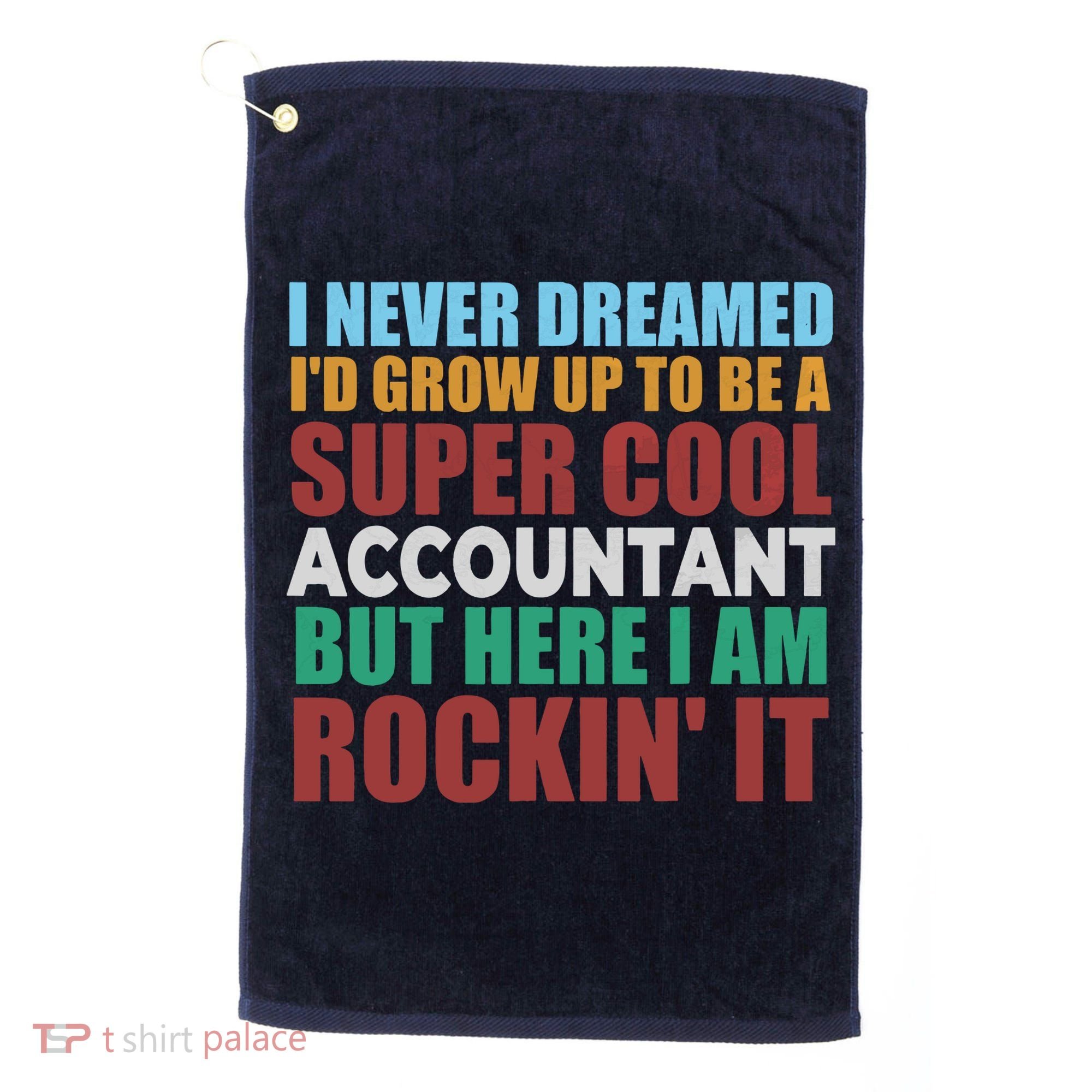 Funny Accountant Gift Accounting Major Bookkeeper CPA Retro Golf Towel