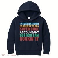 Funny Accountant Gift Accounting Major Bookkeeper CPA Retro Kids Hoodie thumb 0