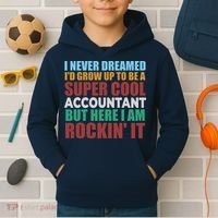 Funny Accountant Gift Accounting Major Bookkeeper CPA Retro Kids Hoodie thumb 2