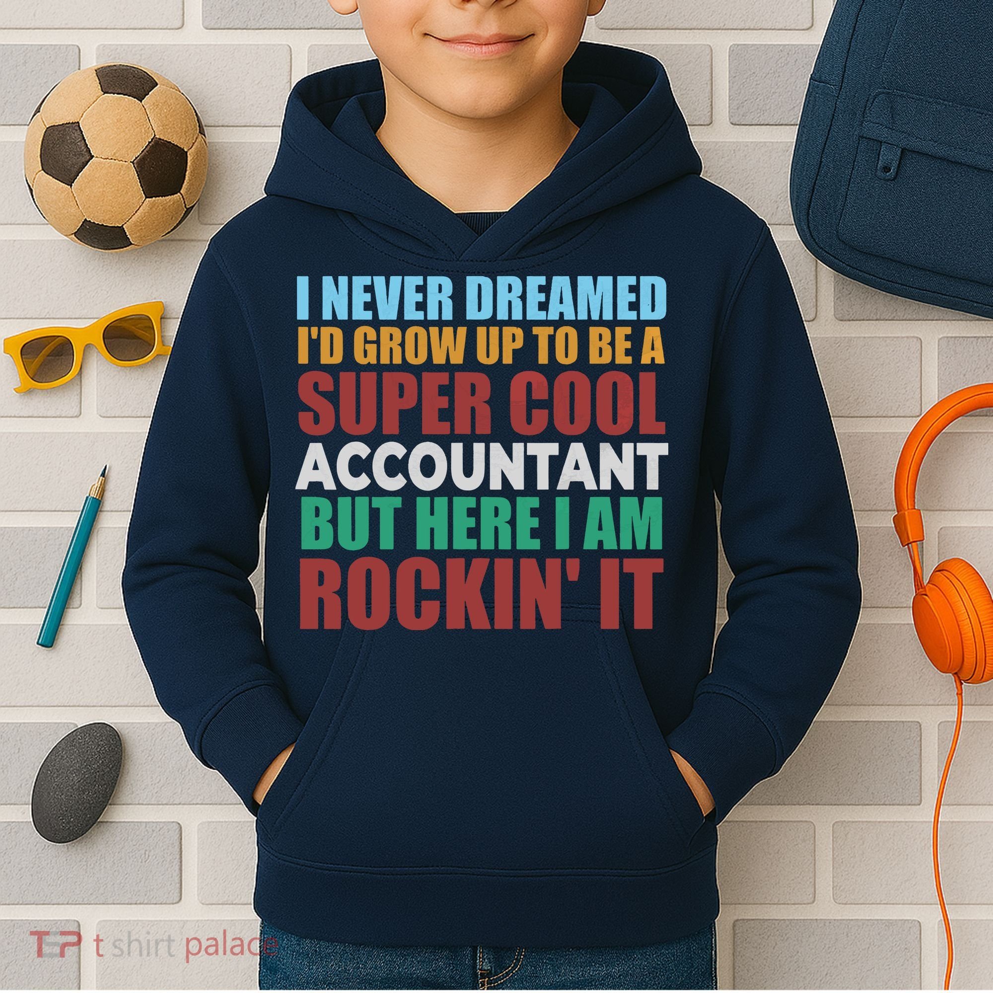 Funny Accountant Gift Accounting Major Bookkeeper CPA Retro Kids Hoodie