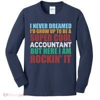 Funny Accountant Gift Accounting Major Bookkeeper CPA Retro Kids Long Sleeve Shirt thumb 0