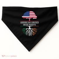 Funny American Grown With Irish Roots Ireland Gift USA-Made Doggie Bandana thumb 0