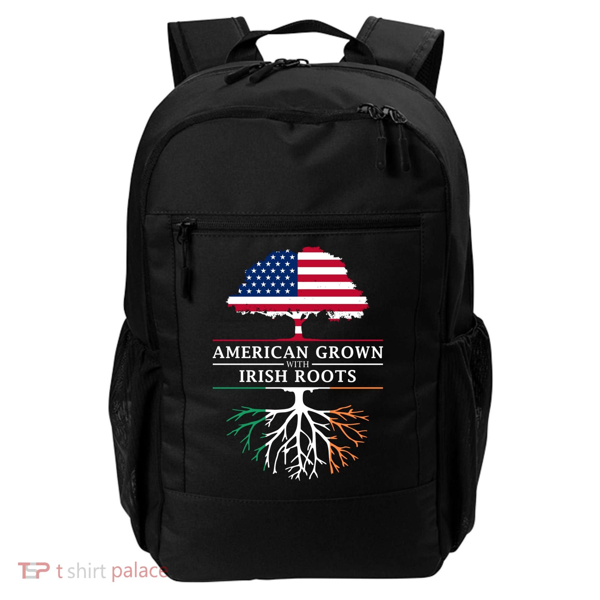 Funny American Grown With Irish Roots Ireland Gift Backpack