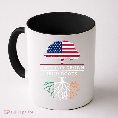 Funny American Grown With Irish Roots Ireland Gift Coffee Mug