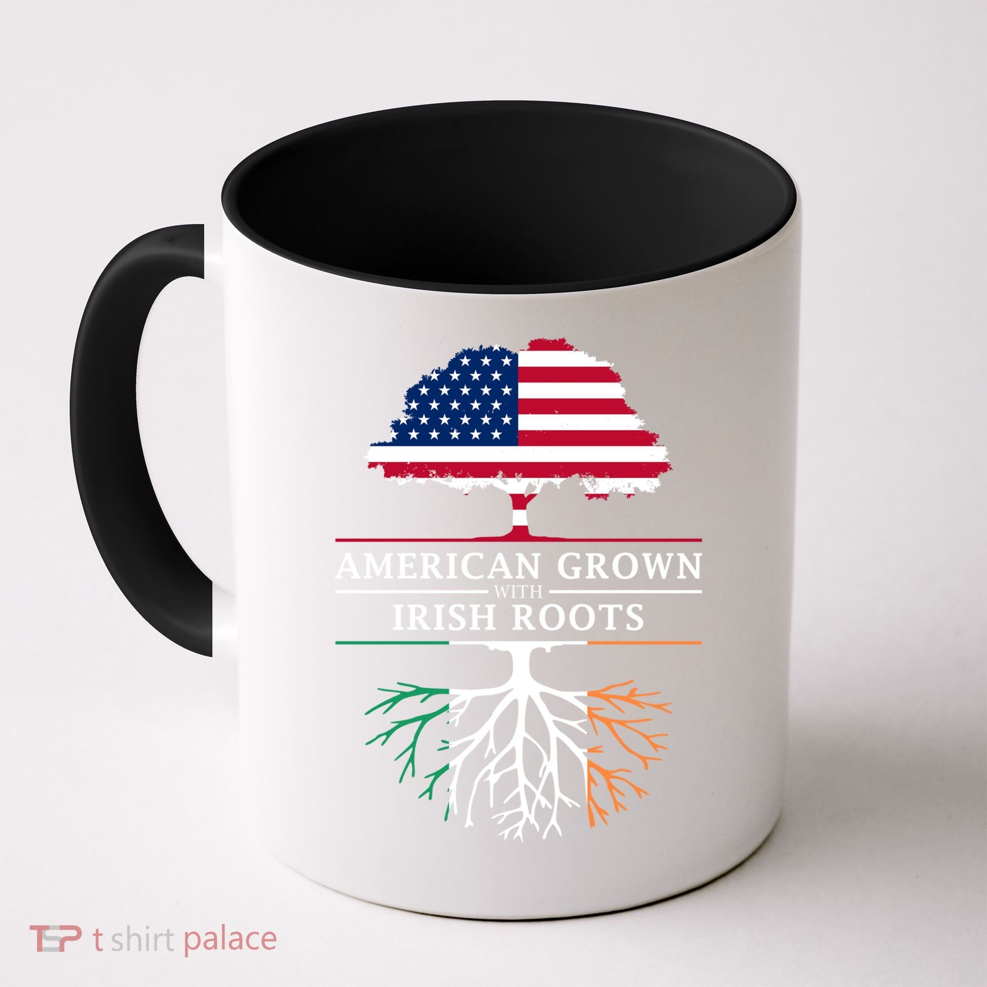 Funny American Grown With Irish Roots Ireland Gift Coffee Mug