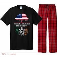 Funny American Grown With Irish Roots Ireland Gift Pajama Set thumb 0