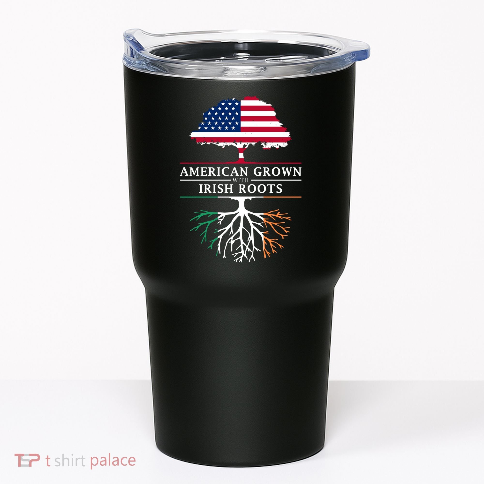 Funny American Grown With Irish Roots Ireland Gift Tumbler