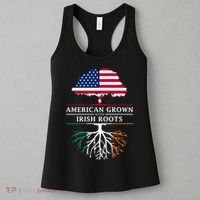 Funny American Grown With Irish Roots Ireland Gift Women's Tank Top thumb 3