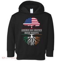 Funny American Grown With Irish Roots Ireland Gift Toddler Hoodie thumb 0
