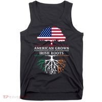Funny American Grown With Irish Roots Ireland Gift Tank Top thumb 0