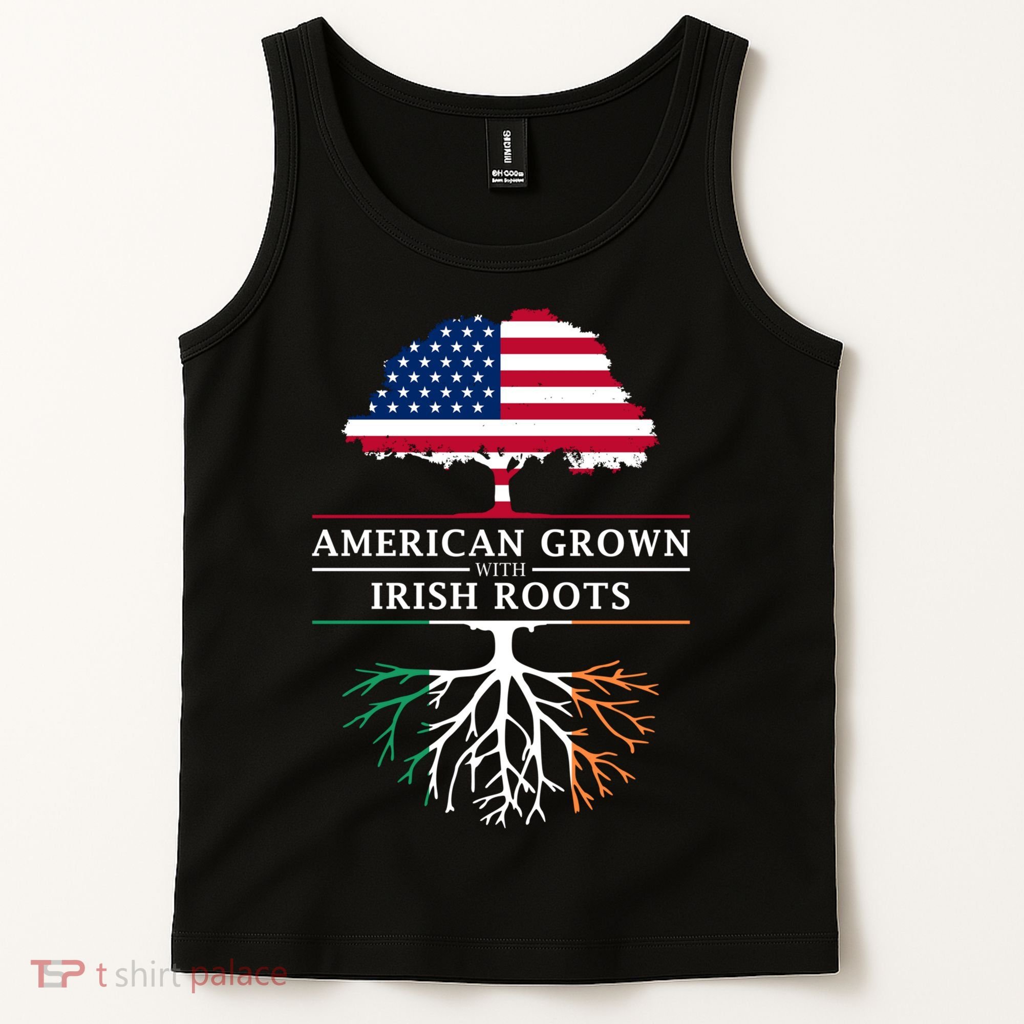 Funny American Grown With Irish Roots Ireland Gift Tank Top