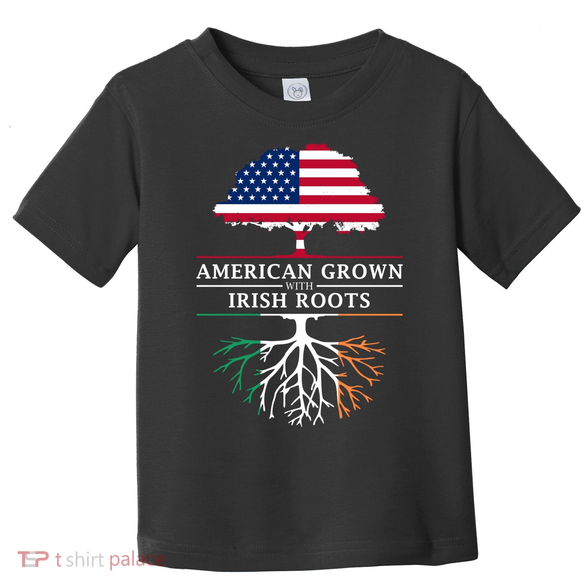 Funny American Grown With Irish Roots Ireland Gift Toddler T-Shirt