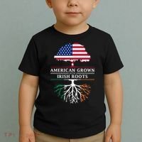 Funny American Grown With Irish Roots Ireland Gift Toddler T-Shirt thumb 2