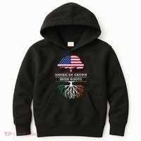 Funny American Grown With Irish Roots Ireland Gift Kids Hoodie thumb 0