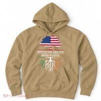 Funny American Grown With Irish Roots Ireland Gift Hoodie thumb 0