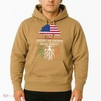 Funny American Grown With Irish Roots Ireland Gift Hoodie thumb 2