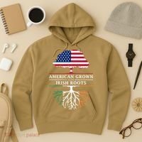 Funny American Grown With Irish Roots Ireland Gift Hoodie thumb 3
