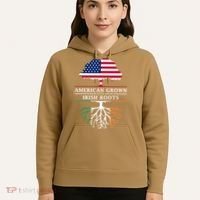 Funny American Grown With Irish Roots Ireland Gift Hoodie thumb 5