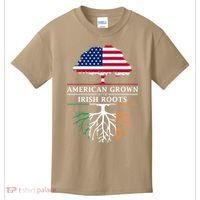 Funny American Grown With Irish Roots Ireland Gift Kids T-Shirt thumb 0