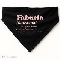 Fabuela Abuela Grandma Fabuela Definition USA-Made Doggie Bandana thumb 0