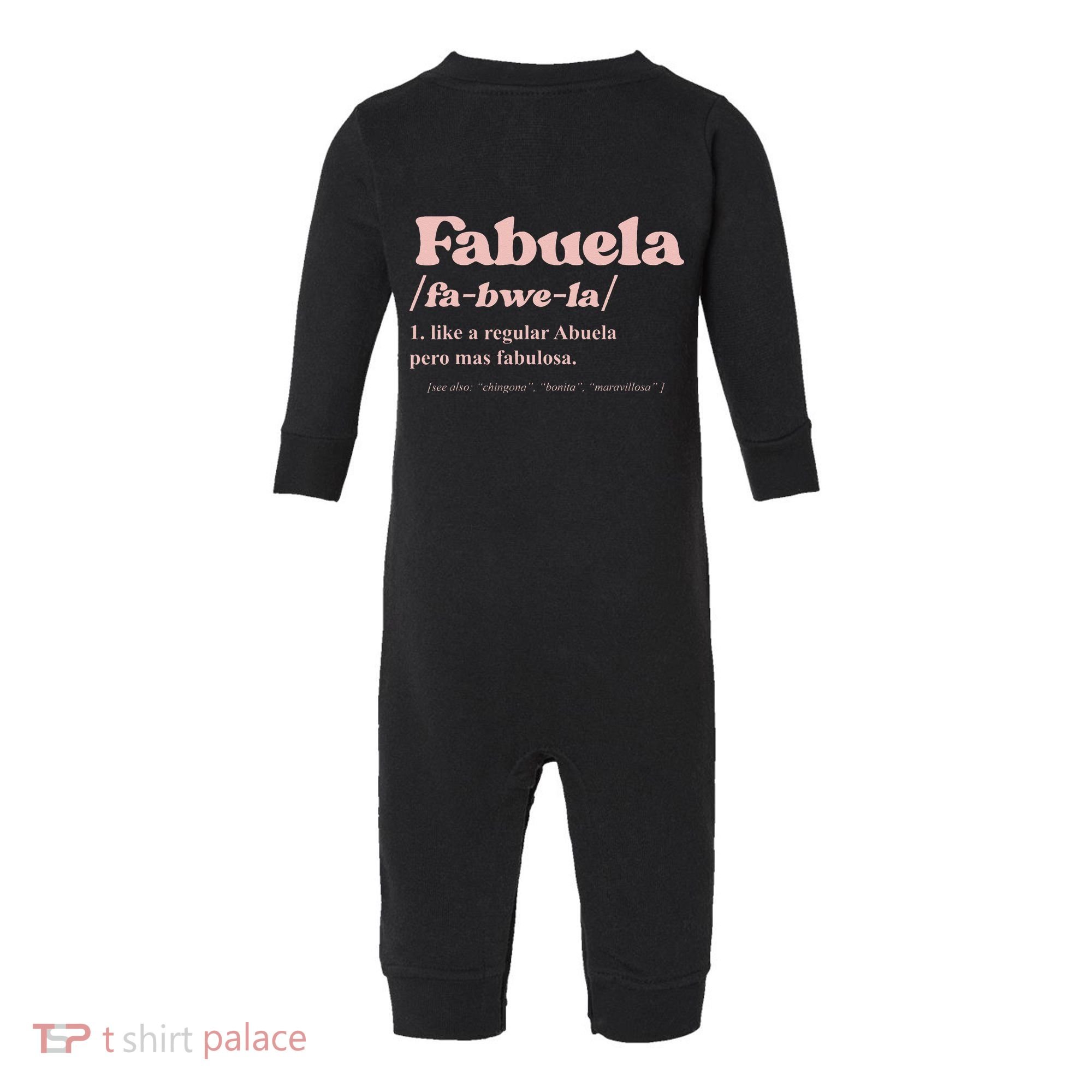 Fabuela Abuela Grandma Fabuela Definition Infant Fleece One Piece