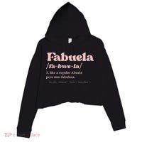 Fabuela Abuela Grandma Fabuela Definition Crop Fleece Hoodie thumb 0