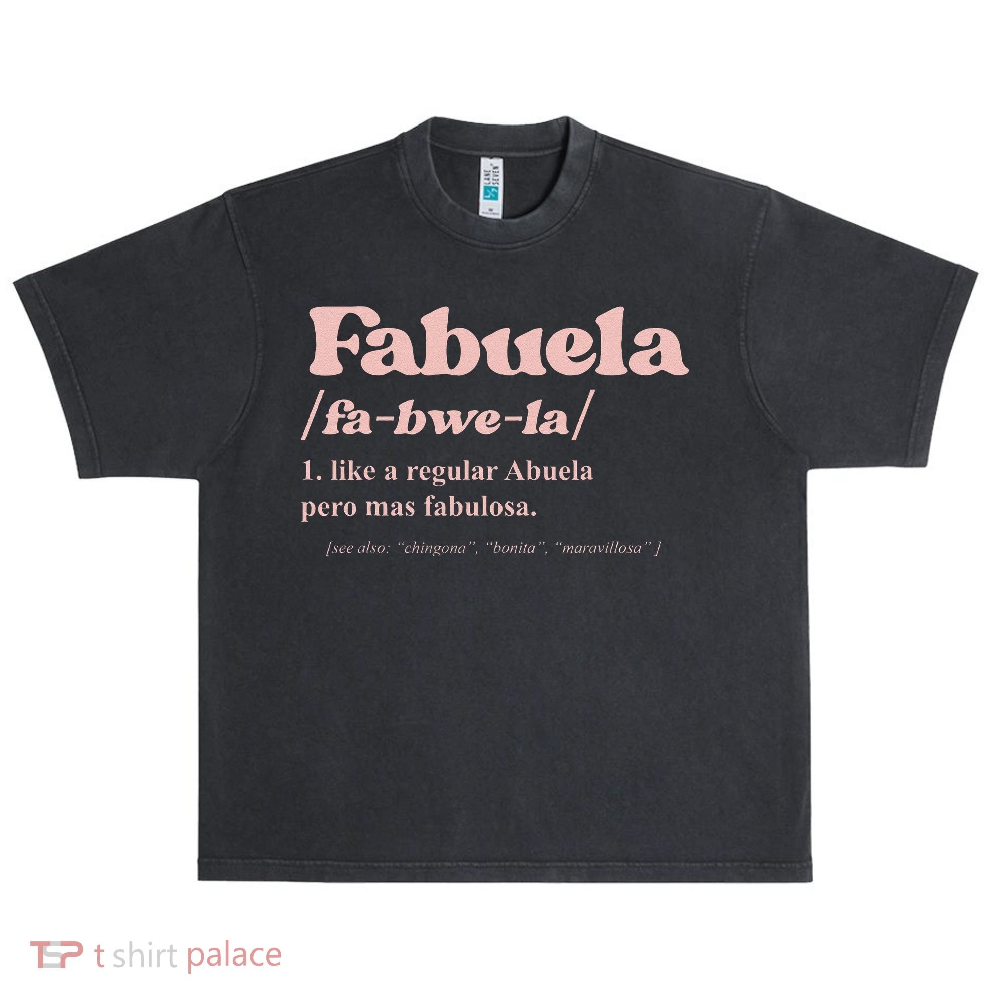 Fabuela Abuela Grandma Fabuela Definition Urban Oversized Heavyweight T-Shirt