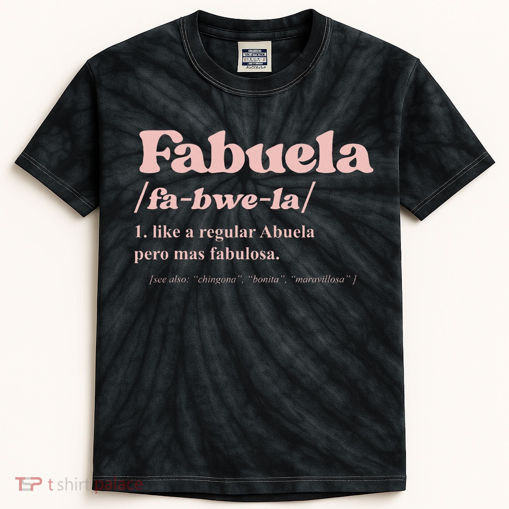 Fabuela Abuela Grandma Fabuela Definition Kids Tie-Dye T-Shirt