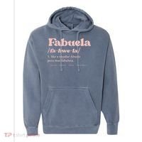 Fabuela Abuela Grandma Fabuela Definition Comfort Colors Garment-Dyed Hooded Sweatshirt thumb 0