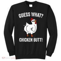 Funny Animal Guess What Chicken Butt Cute Chickens Buffs Sweatshirt thumb 0