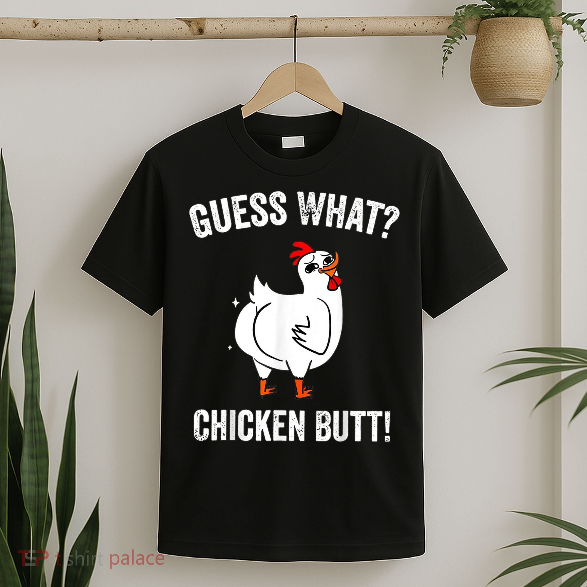 Funny Animal Guess What Chicken Butt Cute Chickens Buffs T-Shirt