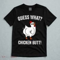 Funny Animal Guess What Chicken Butt Cute Chickens Buffs T-Shirt thumb 5