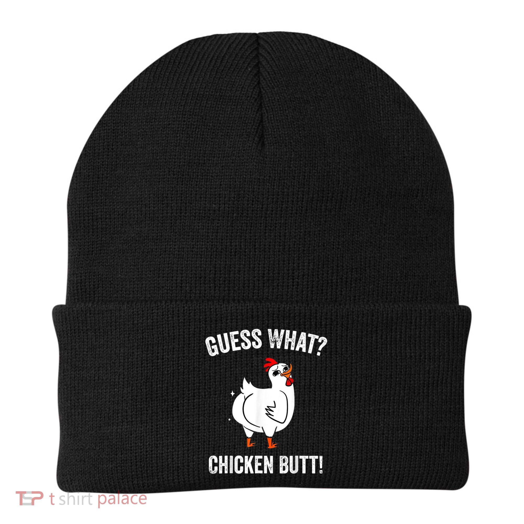 Funny Animal Guess What Chicken Butt Cute Chickens Buffs Beanie