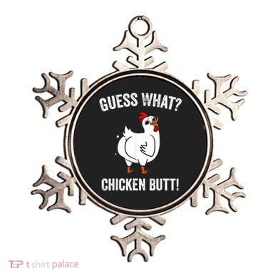 Funny Animal Guess What Chicken Butt Cute Chickens Buffs Ornament
