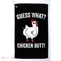 Funny Animal Guess What Chicken Butt Cute Chickens Buffs Golf Towel thumb 0