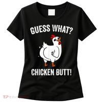 Funny Animal Guess What Chicken Butt Cute Chickens Buffs Women's T-Shirt thumb 0