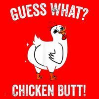 Funny Animal Guess What Chicken Butt Cute Chickens Buffs Santa Hat thumb 1