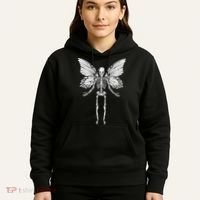 Fairycore Aesthetic Gothic Butterfly Skeleton Fairy Grunge Hoodie thumb 5