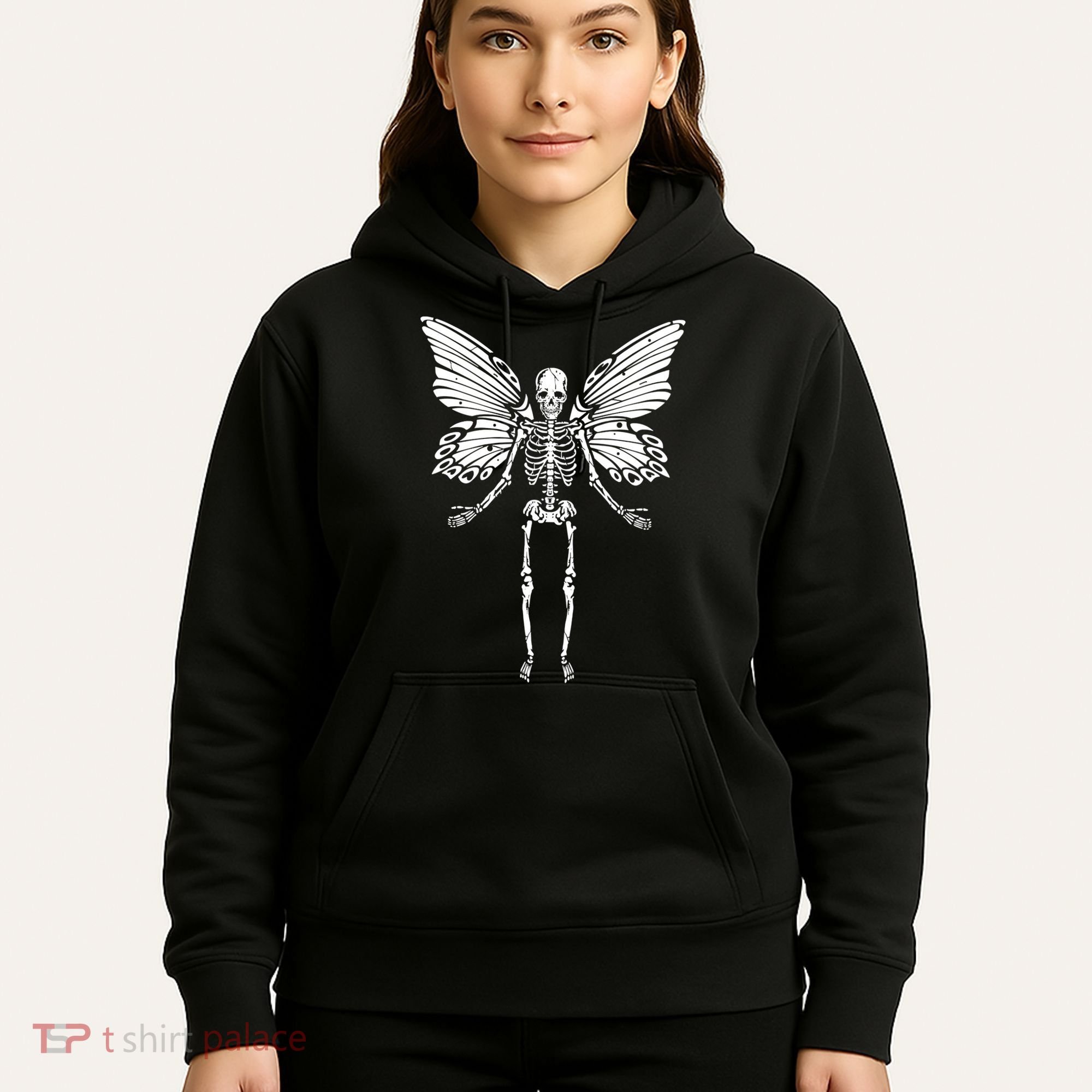 Fairycore Aesthetic Gothic Butterfly Skeleton Fairy Grunge Hoodie