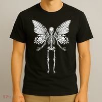 Fairycore Aesthetic Gothic Butterfly Skeleton Fairy Grunge T-Shirt thumb 3