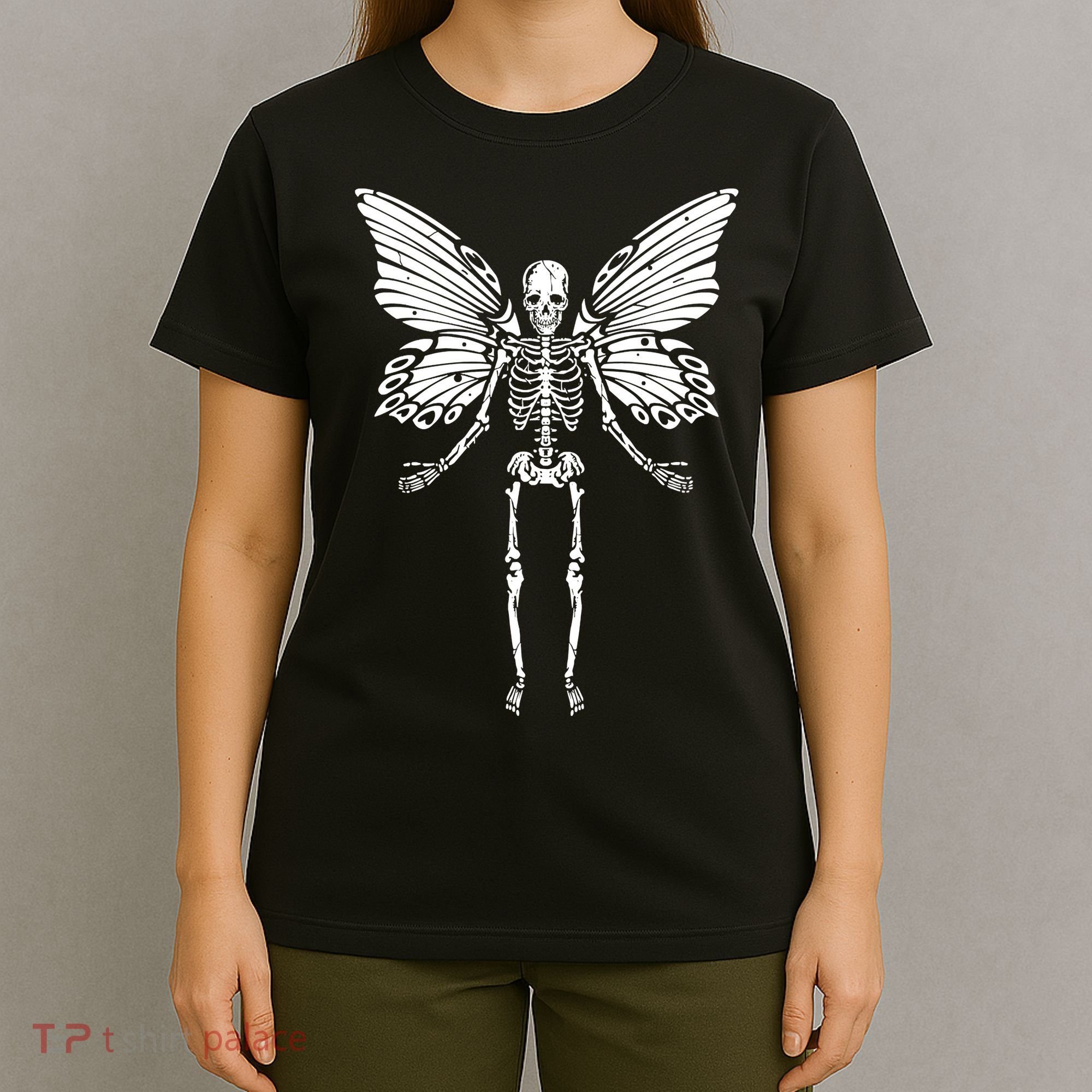 Fairycore Aesthetic Gothic Butterfly Skeleton Fairy Grunge T-Shirt