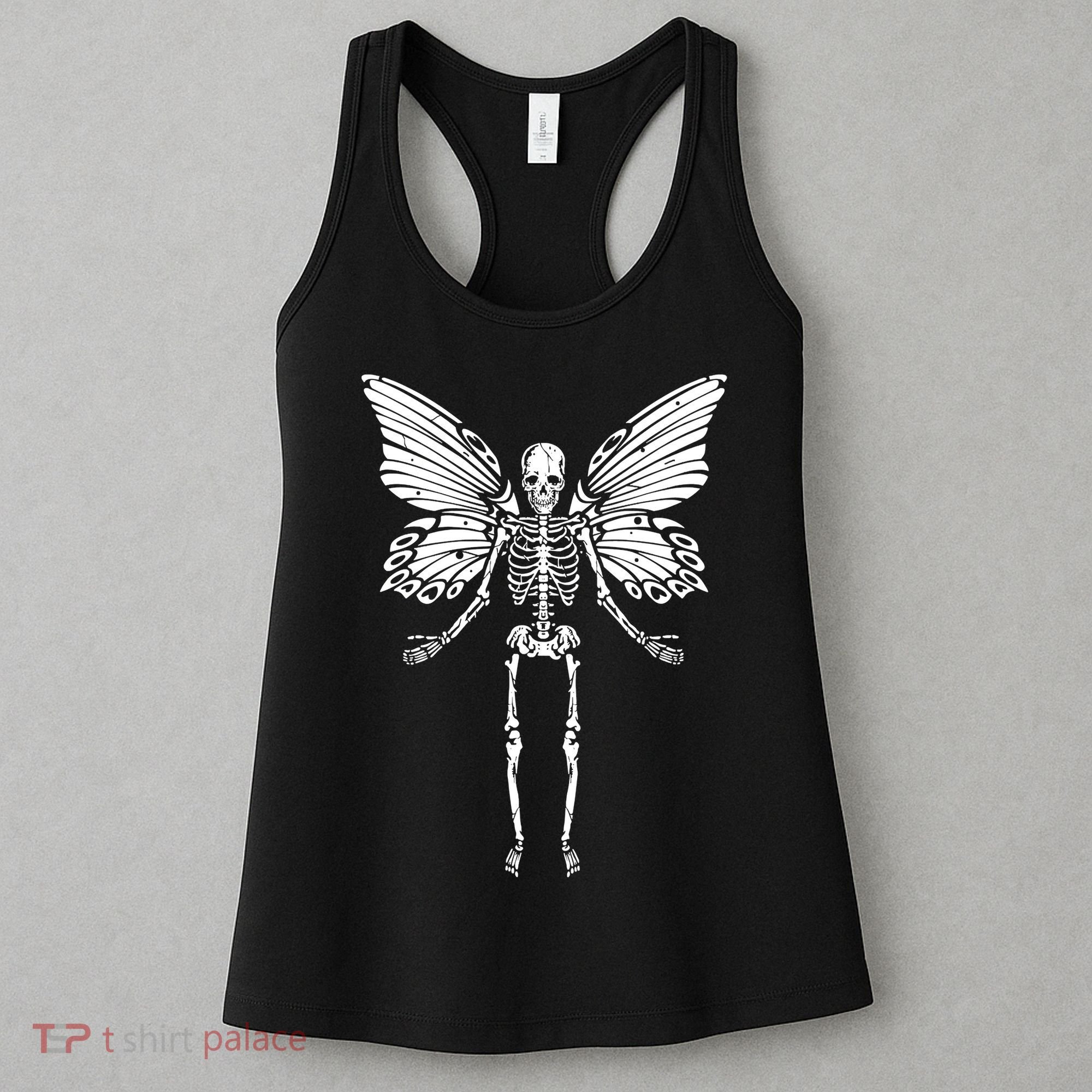 Fairycore Aesthetic Gothic Butterfly Skeleton Fairy Grunge Women's Tank Top