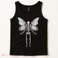 Fairycore Aesthetic Gothic Butterfly Skeleton Fairy Grunge Tank Top thumb 2