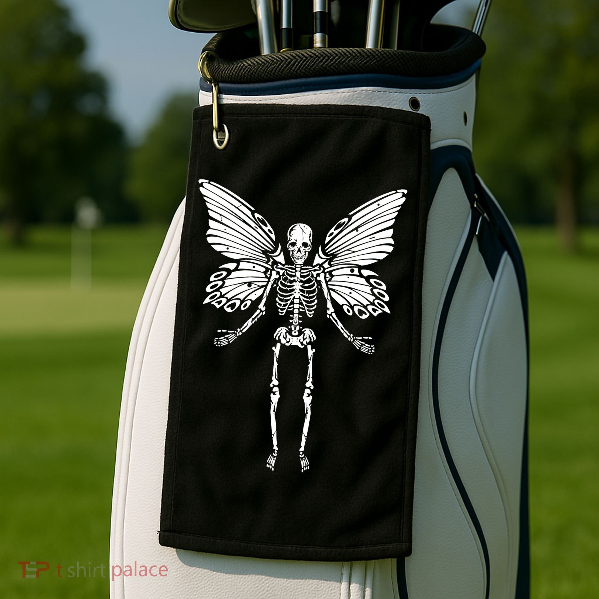 Fairycore Aesthetic Gothic Butterfly Skeleton Fairy Grunge Golf Towel