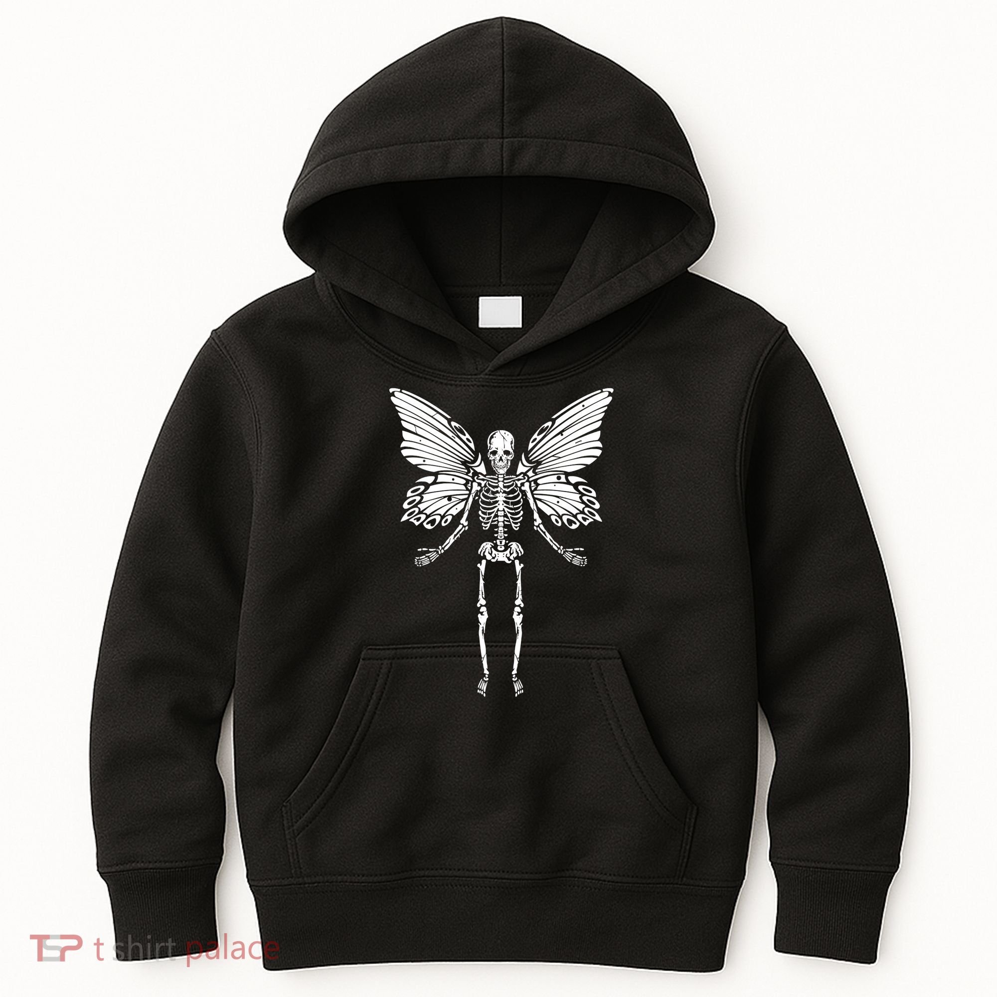 Fairycore Aesthetic Gothic Butterfly Skeleton Fairy Grunge Kids Hoodie